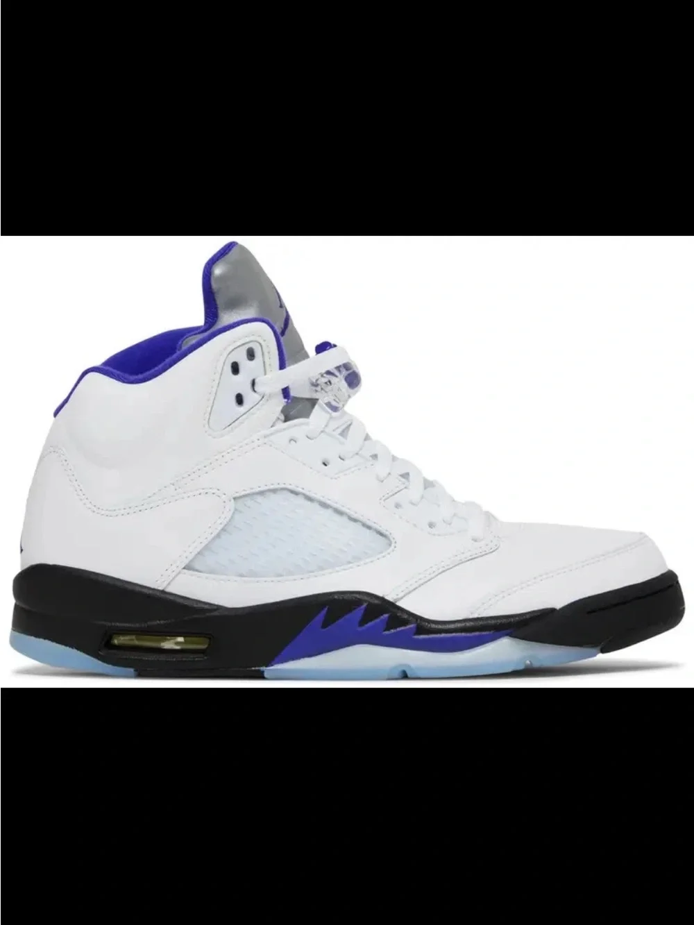 Jordan Men's White and Purple High-Top Basketball Sneakers